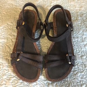 Black Teva Wedge Sandals